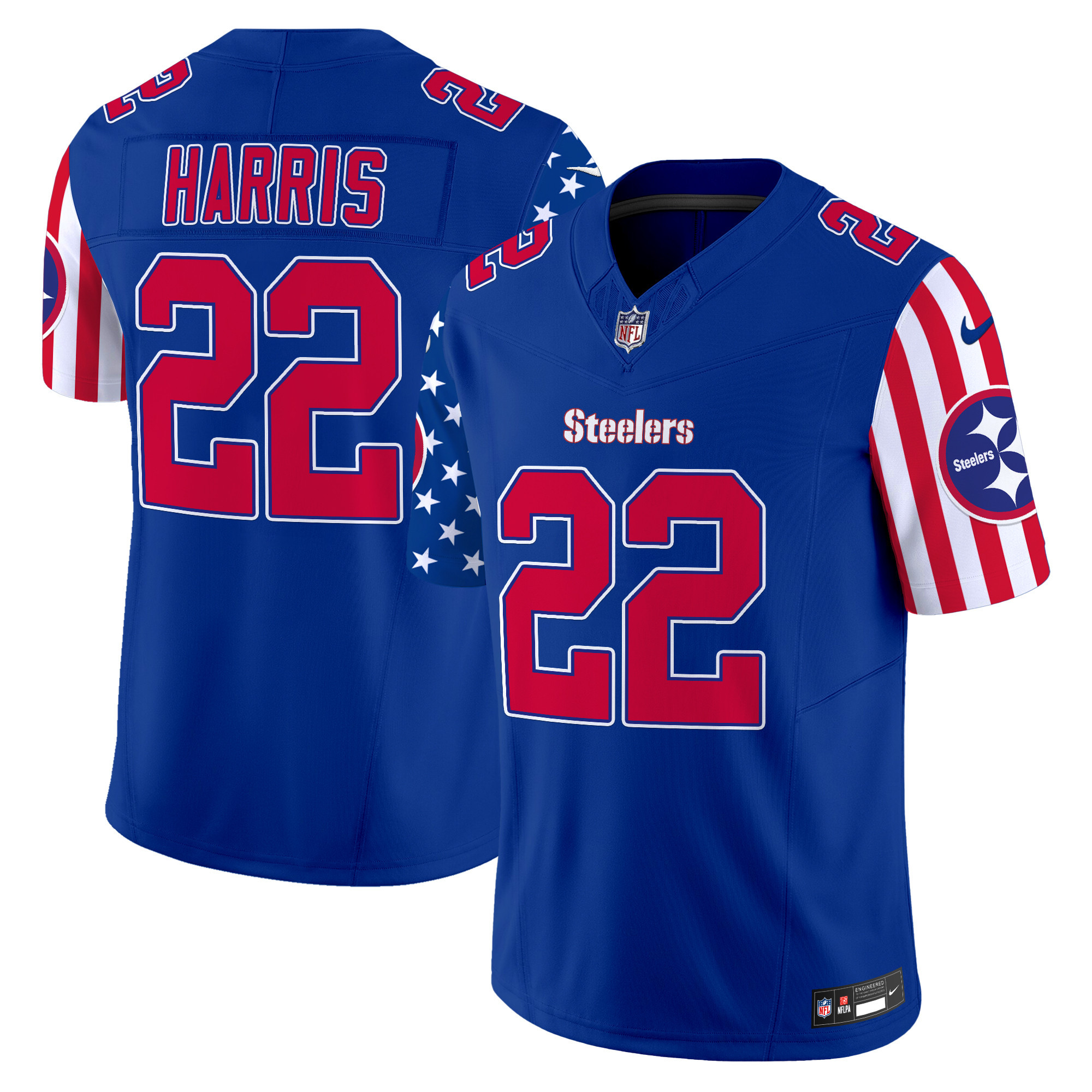 Najee Harris Men's Pittsburgh Steelers American Style Vapor Limited Royal Jersey - All Stitched
