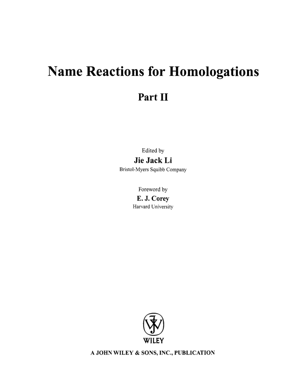 Name Reactions for Homologation, Part 2 1st Edition â€“ PDF/EPUB Version Downloadable