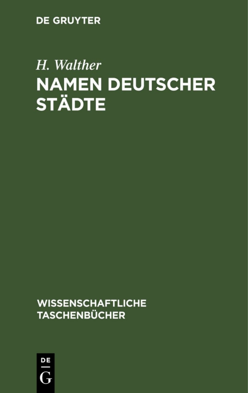 Namen deutscher StÃ¤dte 1st Edition â€“ PDF/EPUB Version Downloadable