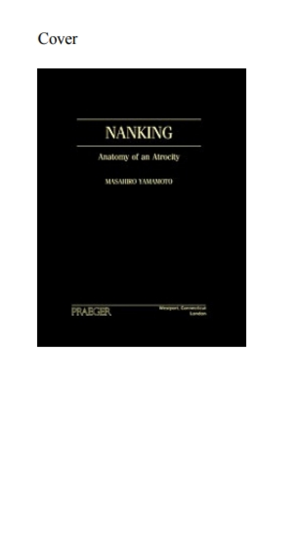 Nanking Anatomy of an Atrocity 1st Edition â€“ PDF/EPUB Version Downloadable