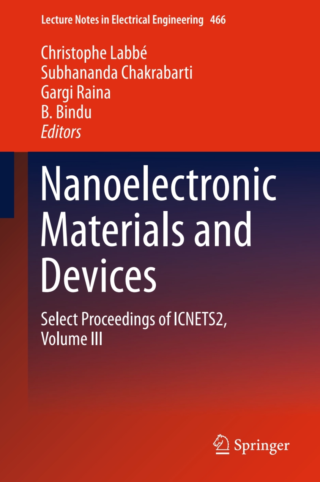 Nanoelectronic Materials and Devices Select Proceedings of ICNETS2, Volume III  â€“ PDF/EPUB Version Downloadable