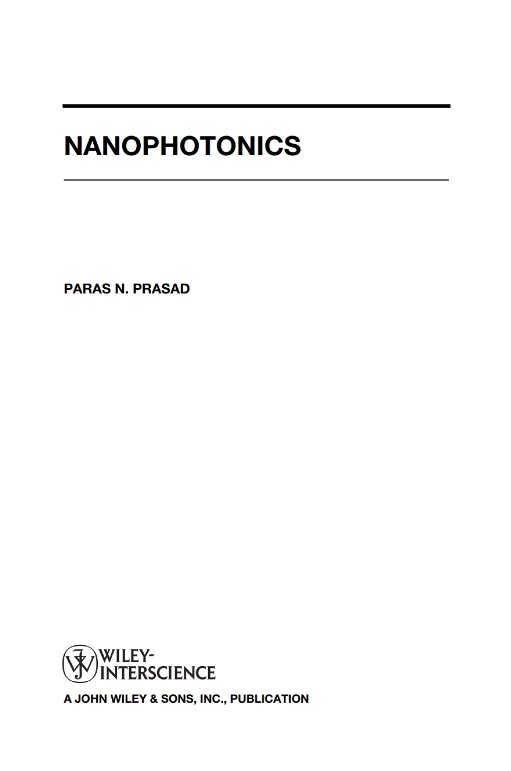 Nanophotonics 1st Edition â€“ PDF/EPUB Version Downloadable