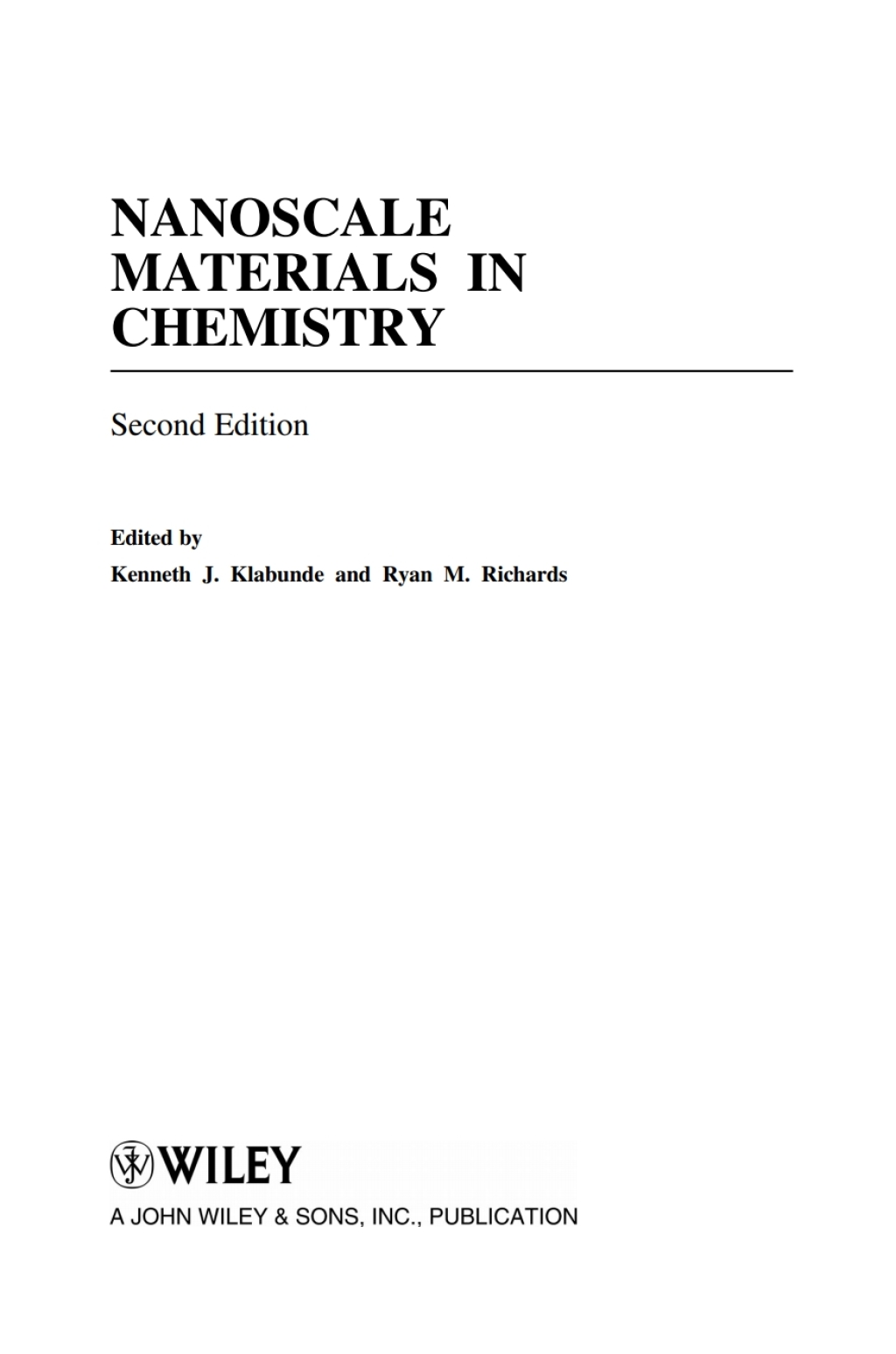 Nanoscale Materials in Chemistry 2nd Edition â€“ PDF/EPUB Version Downloadable