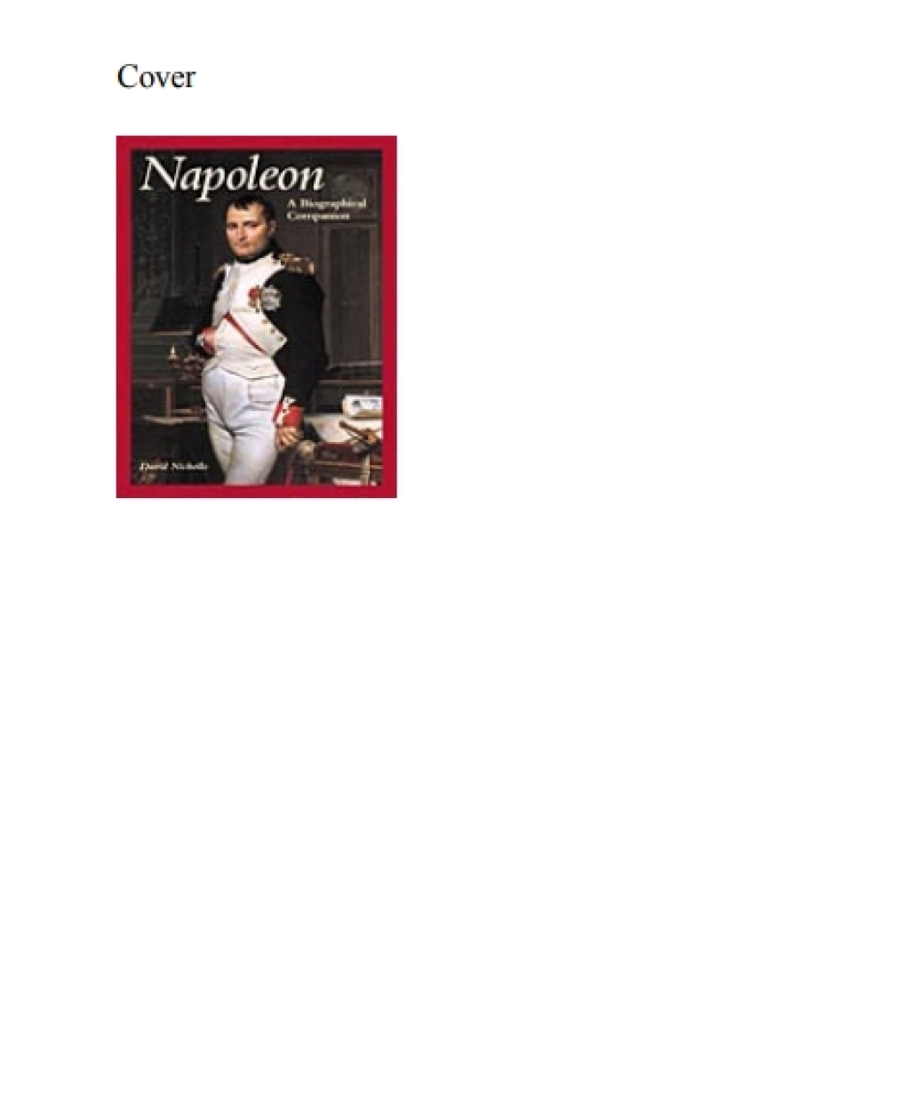 Napoleon A Biographical Companion 1st Edition â€“ PDF/EPUB Version Downloadable
