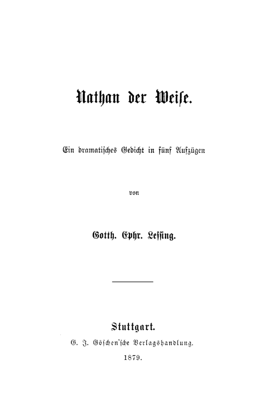 Nathan der Weise Ein dramatisches Gedicht in fÃ¼nf AufzÃ¼gen 1st Edition â€“ PDF/EPUB Version Downloadable