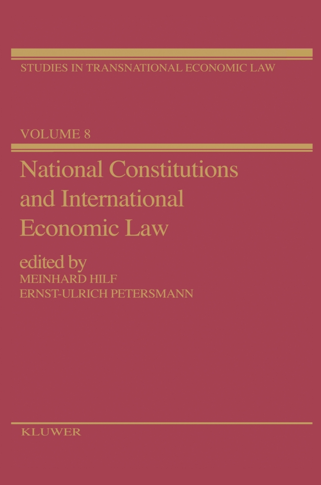 National Constitutions and International Economic Law 1st Edition â€“ PDF/EPUB Version Downloadable