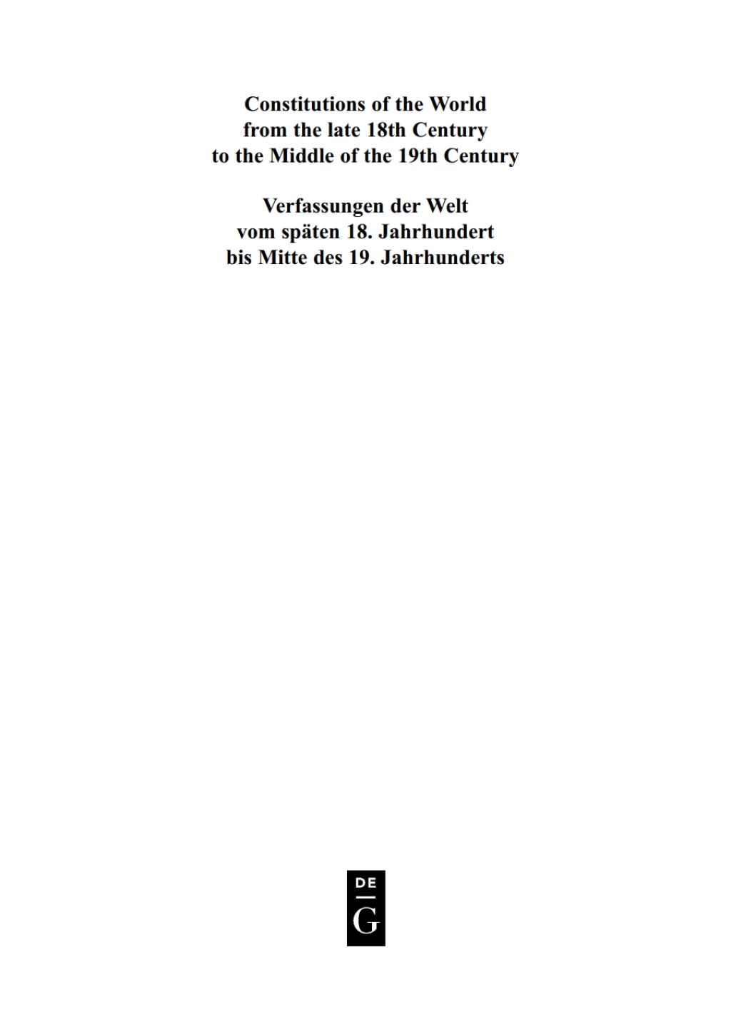 National Constitutions / Constitutions of the Italian States (Ancona â€“ Lucca) 1st Edition â€“ PDF/EPUB Version Downloadable