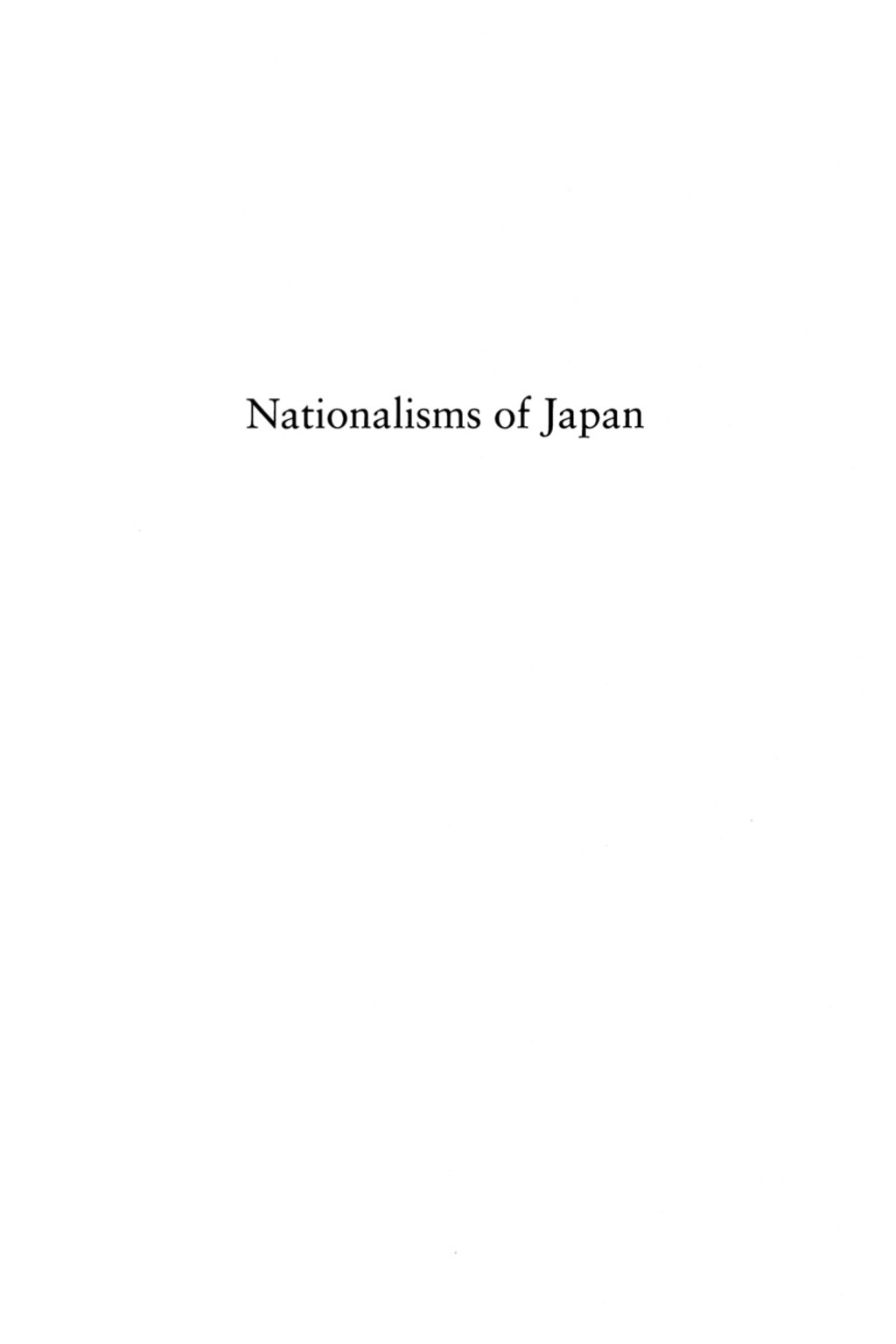 Nationalisms of Japan Managing and Mystifying Identity 1st Edition â€“ PDF/EPUB Version Downloadable