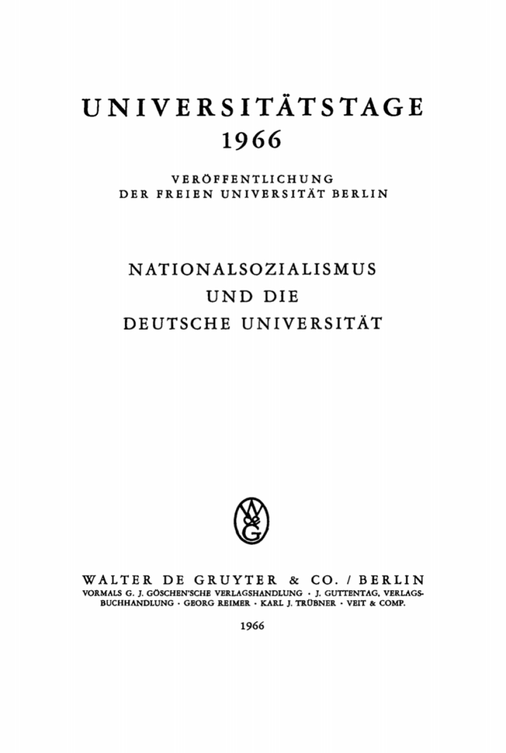 Nationalsozialismus und die deutsche UniversitÃ¤t 1st Edition â€“ PDF/EPUB Version Downloadable