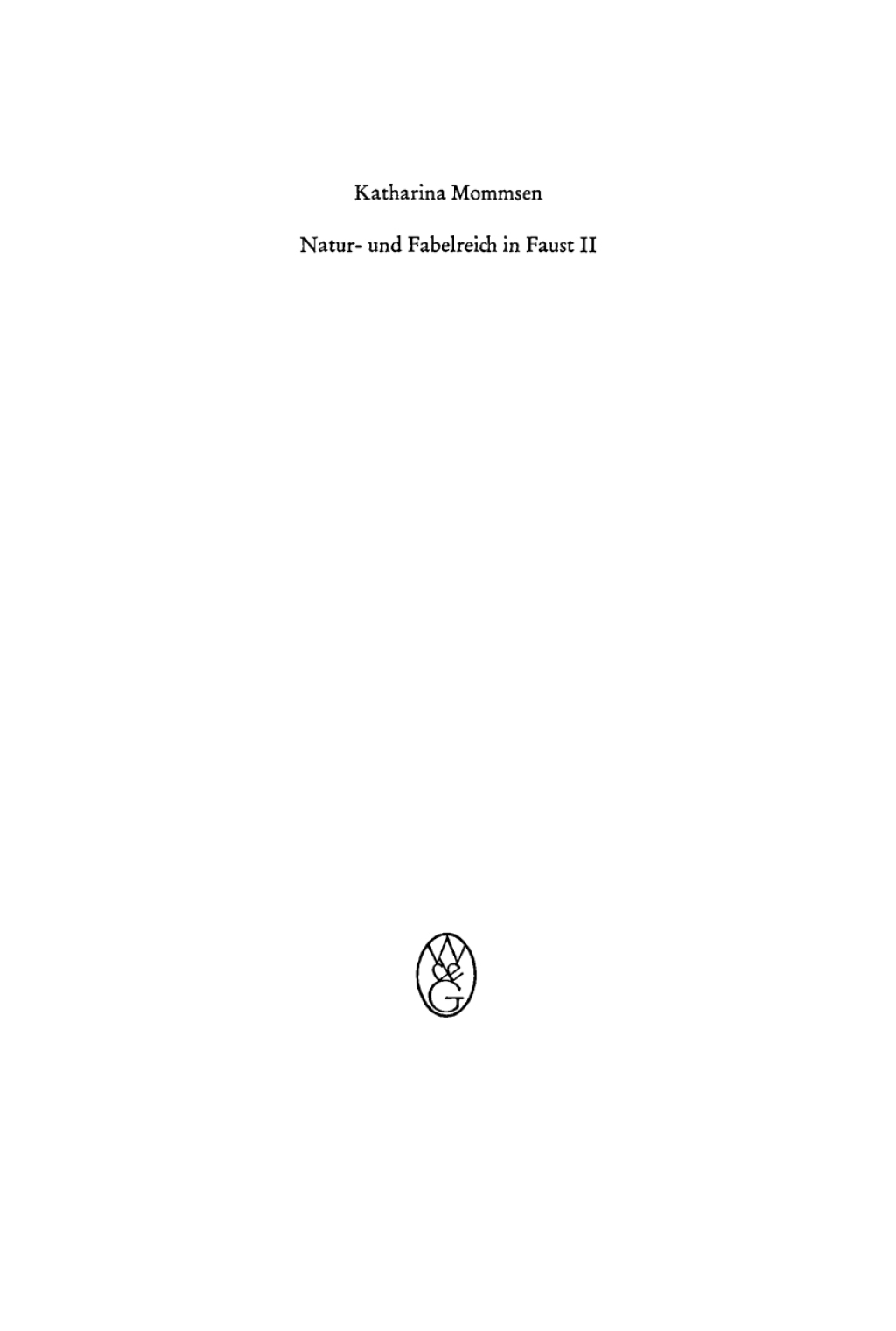 Natur- und Fabelreich in Faust II 1st Edition â€“ PDF/EPUB Version Downloadable