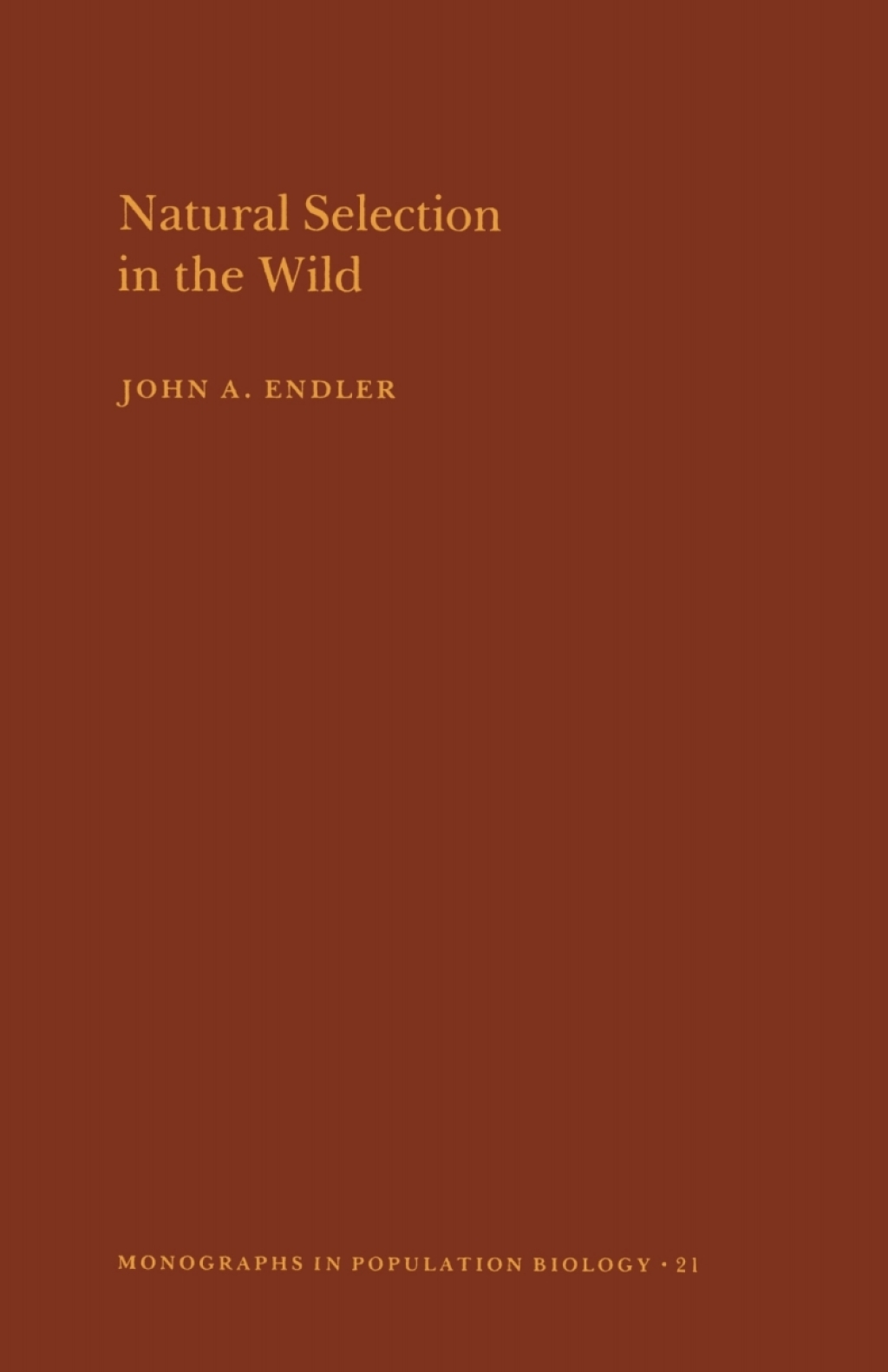 Natural Selection in the Wild  â€“ PDF/EPUB Version Downloadable