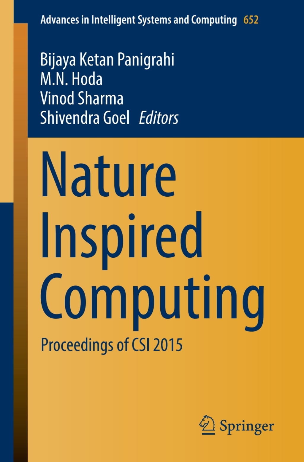 Nature Inspired Computing Proceedings of CSI 2015  â€“ PDF/EPUB Version Downloadable
