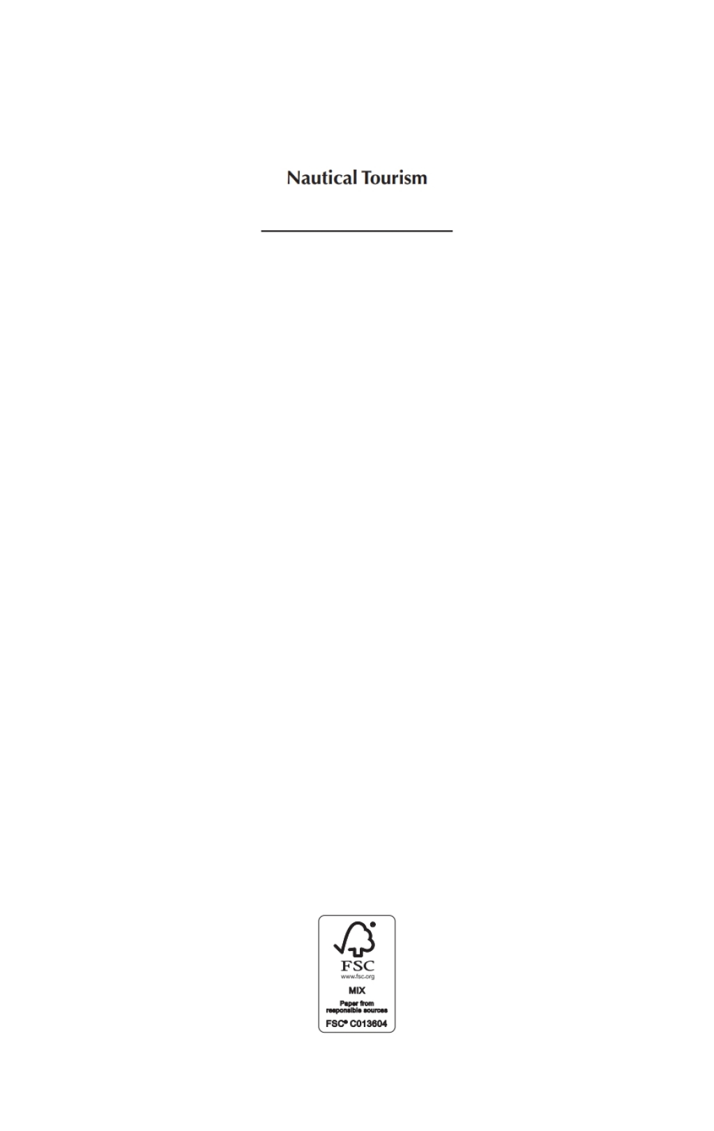 Nautical Tourism  â€“ PDF/EPUB Version Downloadable