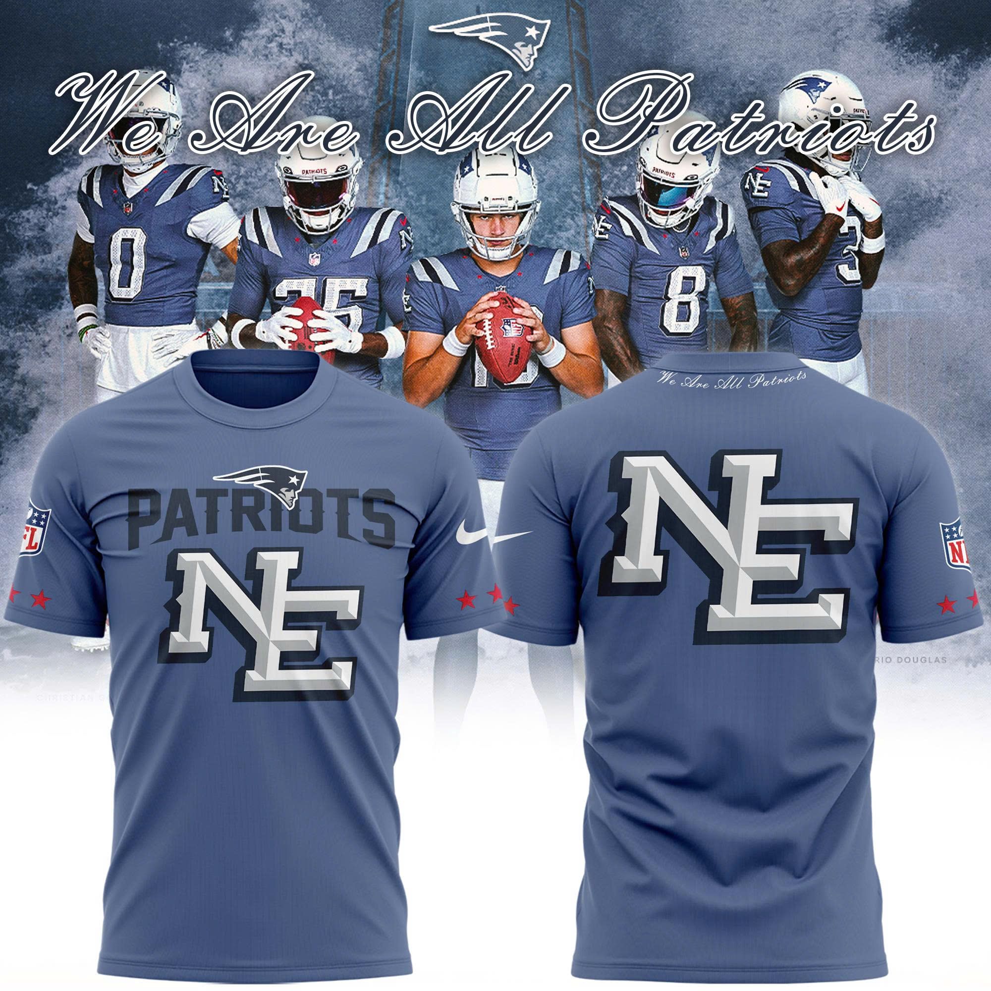 NE Patriots 2025 Nike Rivalries Cotton T-Shirt - We Are All Patriots