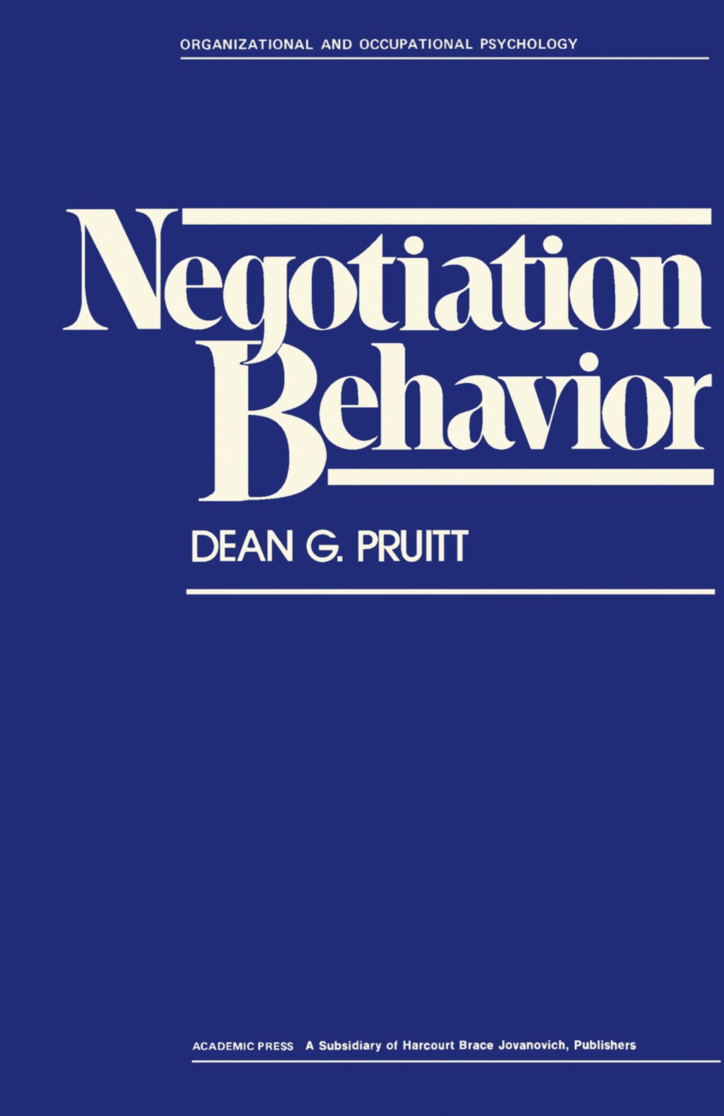 Negotiation Behavior  â€“ PDF/EPUB Version Downloadable