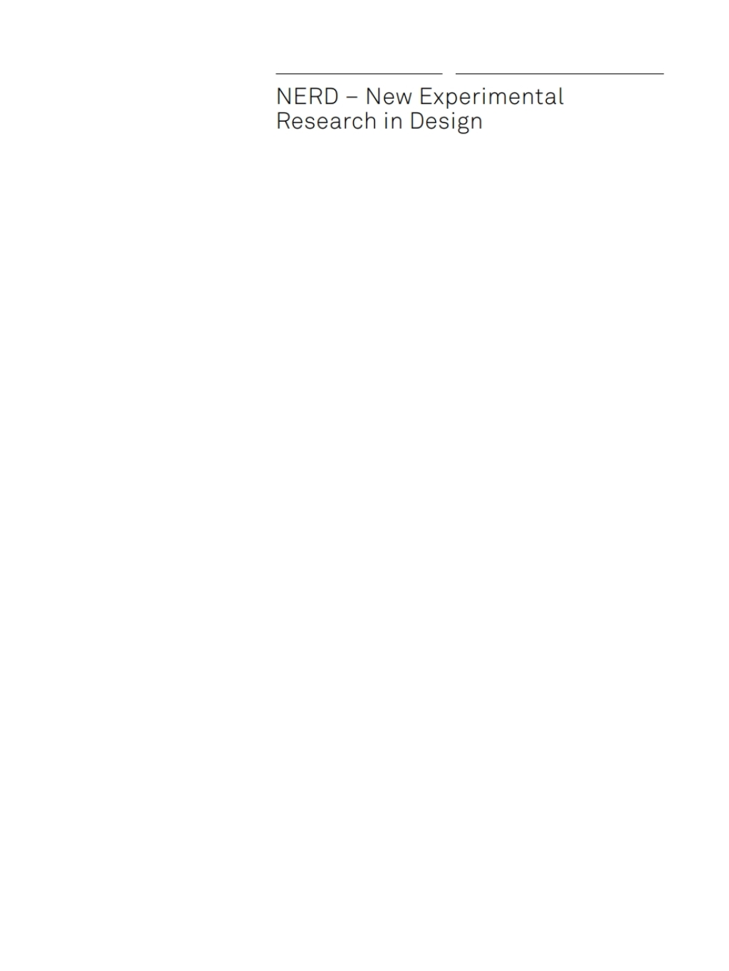 NERD â€“ New Experimental Research in Design 1st Edition â€“ PDF/EPUB Version Downloadable