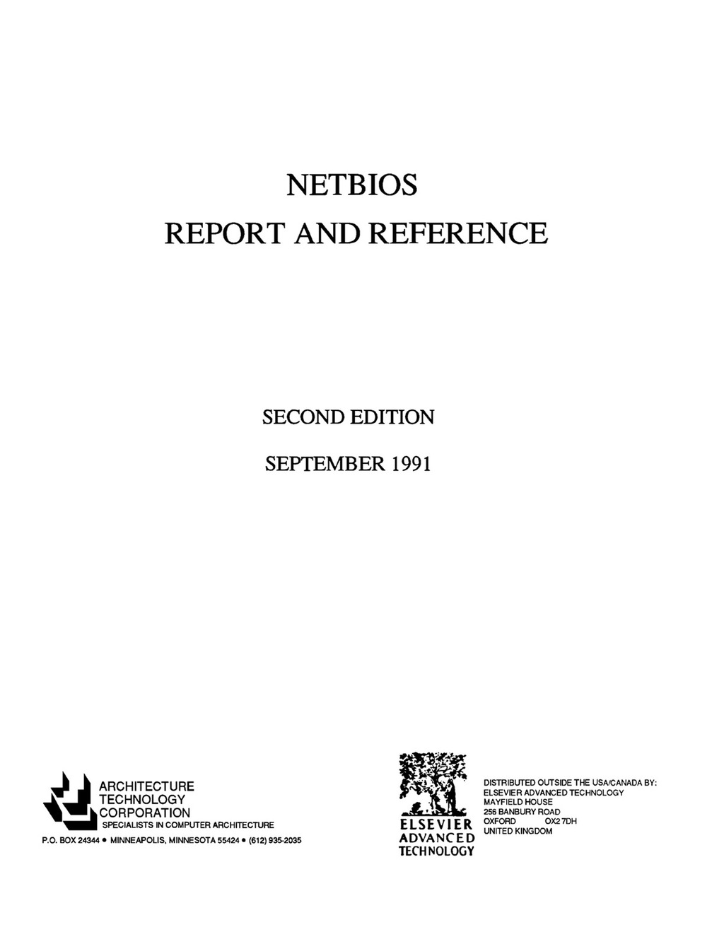 NETBIOS Report and Reference 1991 Edition  â€“ PDF/EPUB Version Downloadable