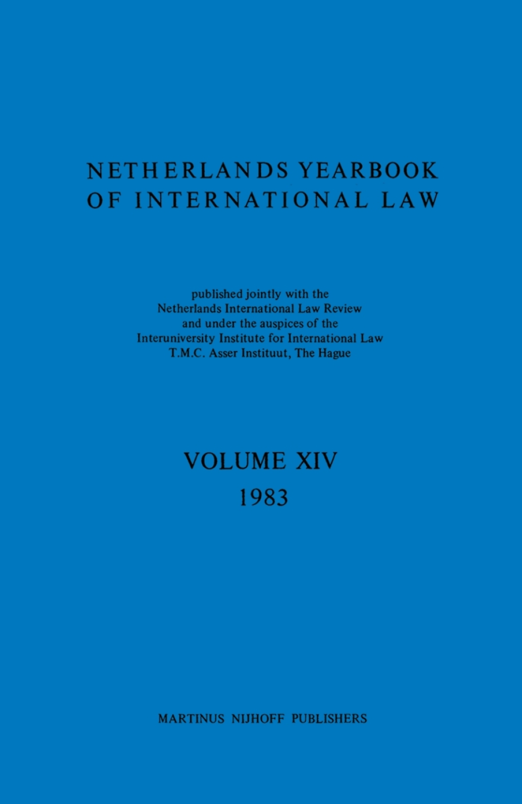 Netherlands Yearbook of International Law 1983  â€“ PDF/EPUB Version Downloadable