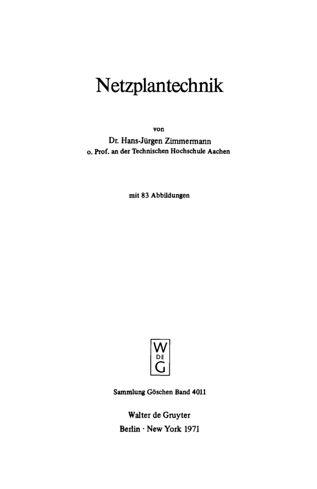 Netzplantechnik 1st Edition â€“ PDF/EPUB Version Downloadable