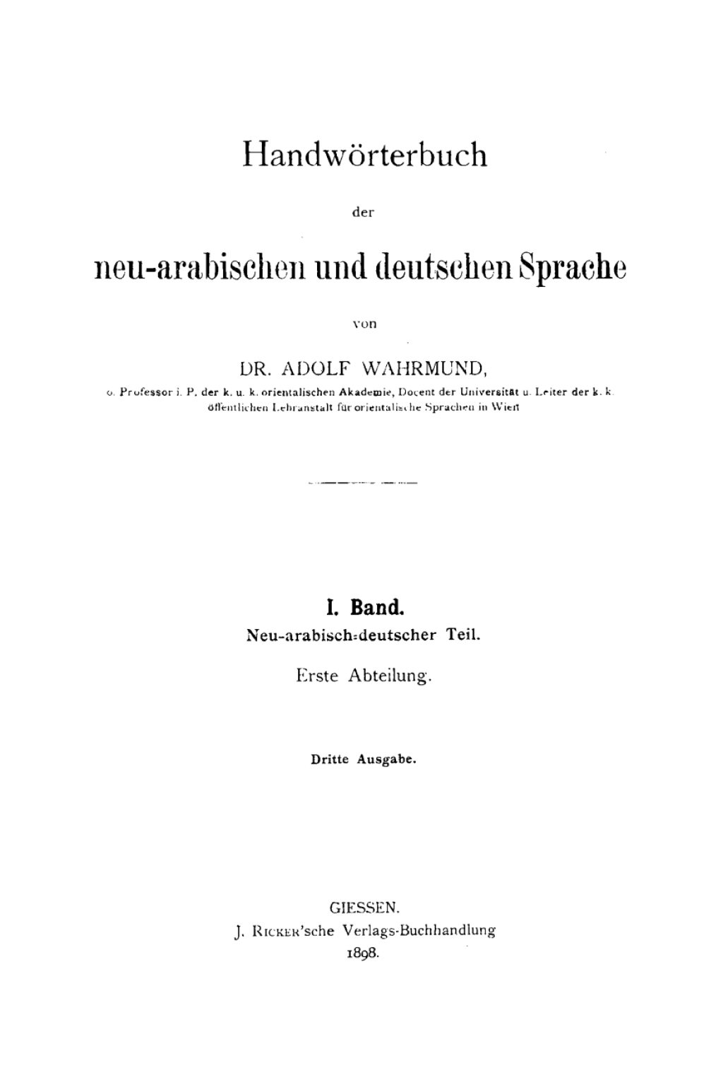 Neu-arabisch - deutscher Teil 3rd Edition â€“ PDF/EPUB Version Downloadable