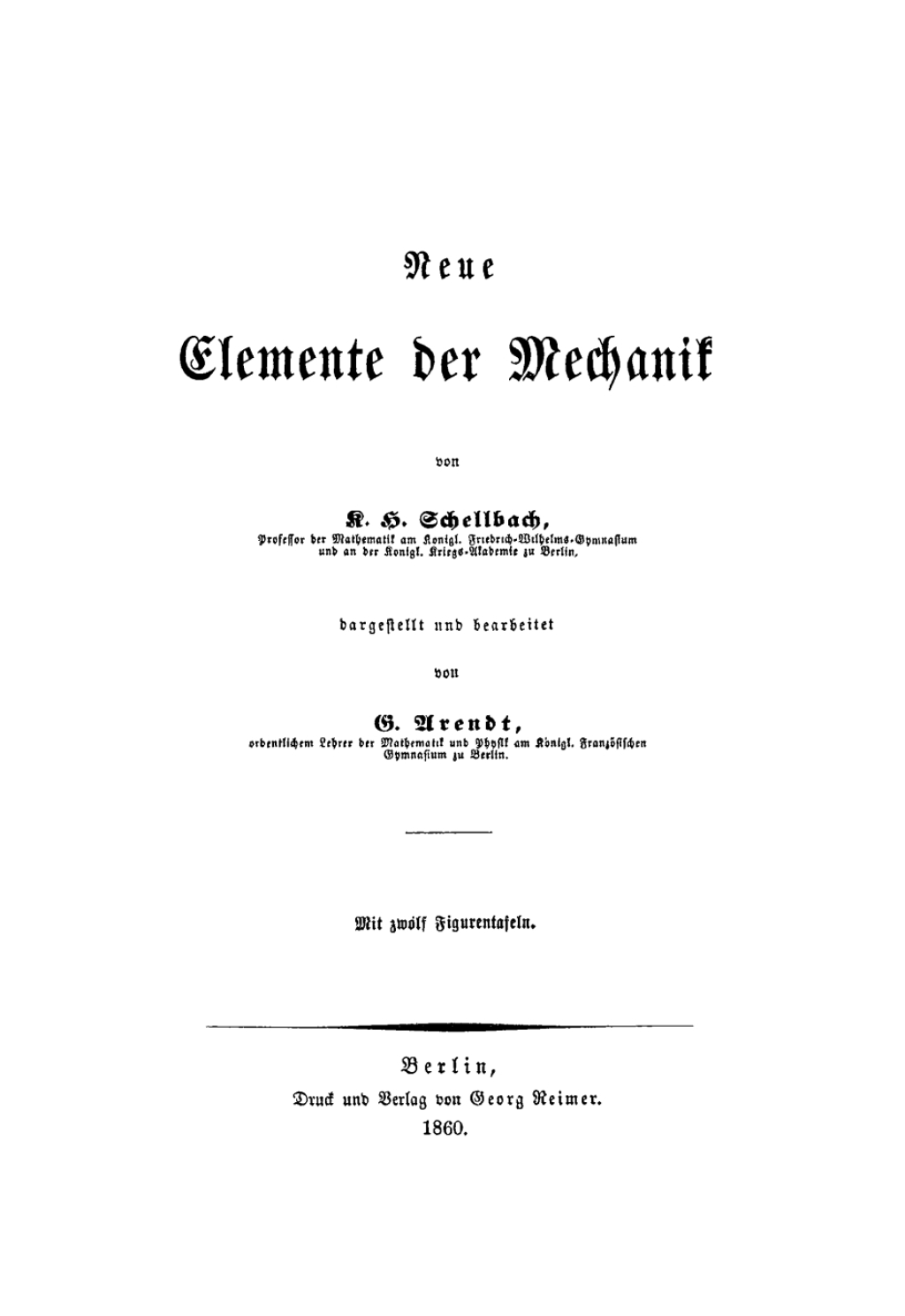 Neue Elemente der Mechanik 1st Edition â€“ PDF/EPUB Version Downloadable