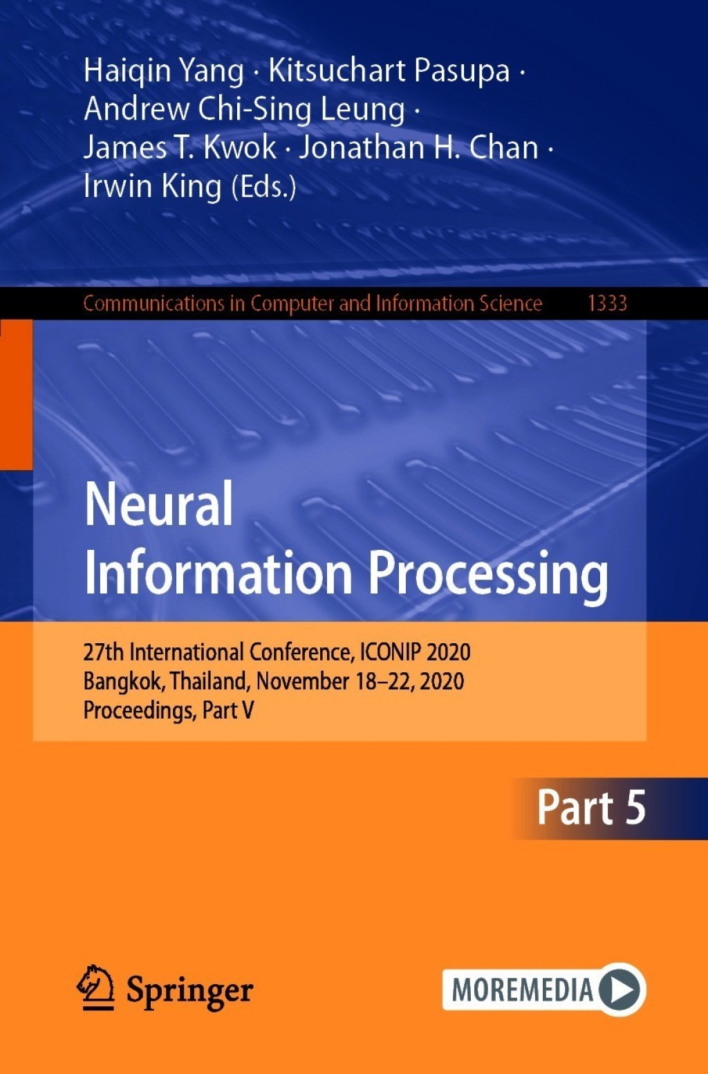 Neural Information Processing 27th International Conference, ICONIP 2020, Bangkok, Thailand, November 18â€“22, 2020, Proceedings, Part V 1st Edition â€“ PDF/EPUB Version Downloadable