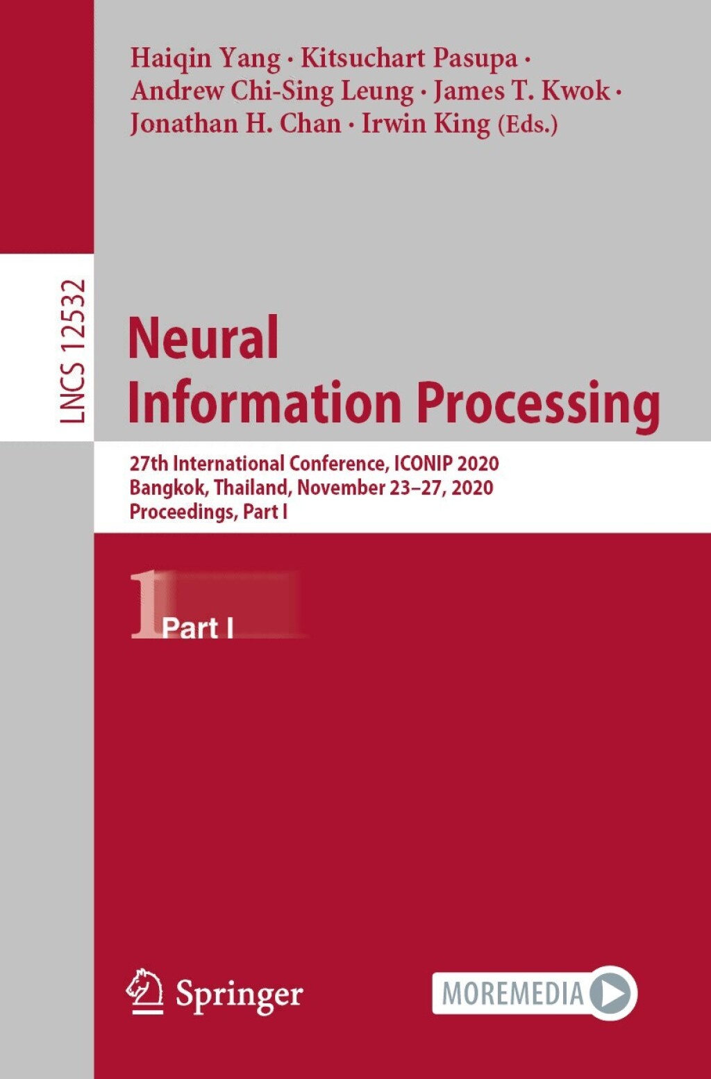 Neural Information Processing 27th International Conference, ICONIP 2020, Bangkok, Thailand, November 23â€“27, 2020, Proceedings, Part I 1st Edition â€“ PDF/EPUB Version Downloadable