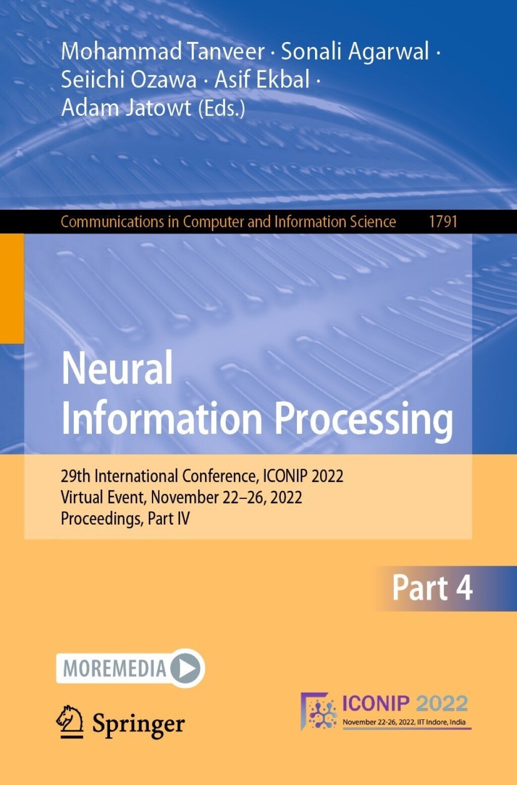 Neural Information Processing 29th International Conference, ICONIP 2022, Virtual Event, November 22â€“26, 2022, Proceedings, Part IV  â€“ PDF/EPUB Version Downloadable
