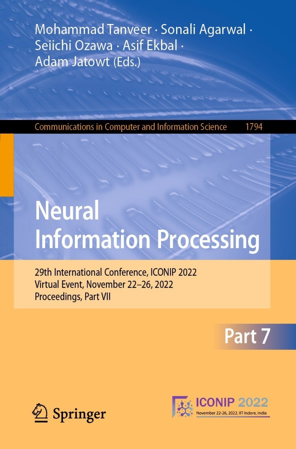 Neural Information Processing 29th International Conference, ICONIP 2022, Virtual Event, November 22â€“26, 2022, Proceedings, Part VII  â€“ PDF/EPUB Version Downloadable