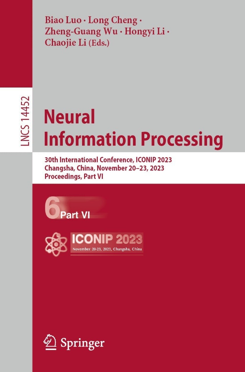 Neural Information Processing 30th International Conference, ICONIP 2023, Changsha, China, November 20â€“23, 2023, Proceedings, Part VI  â€“ PDF/EPUB Version Downloadable