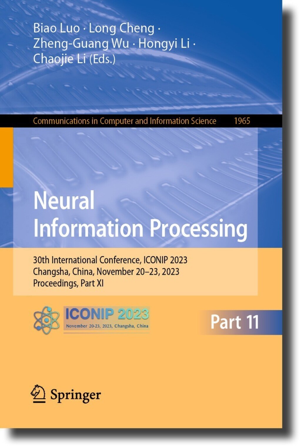 Neural Information Processing 30th International Conference, ICONIP 2023, Changsha, China, November 20â€“23, 2023, Proceedings, Part XI  â€“ PDF/EPUB Version Downloadable