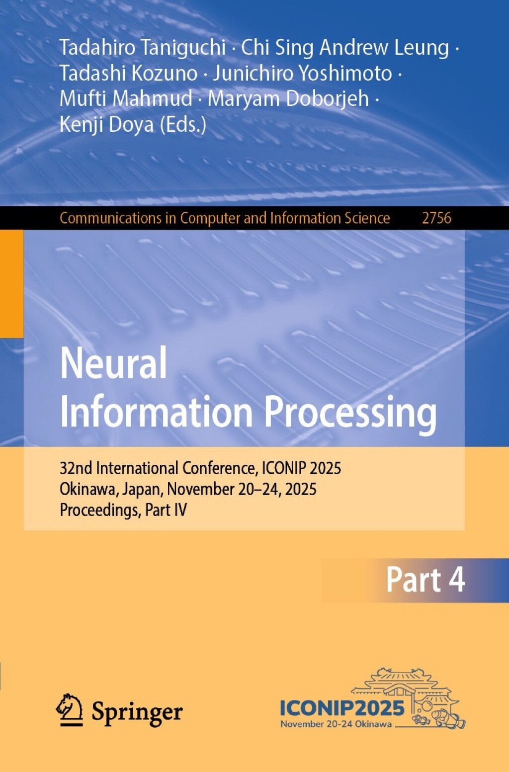 Neural Information Processing 32nd International Conference, ICONIP 2025, Okinawa, Japan, November 20â€“24, 2025, Proceedings, Part IV  â€“ PDF/EPUB Version Downloadable