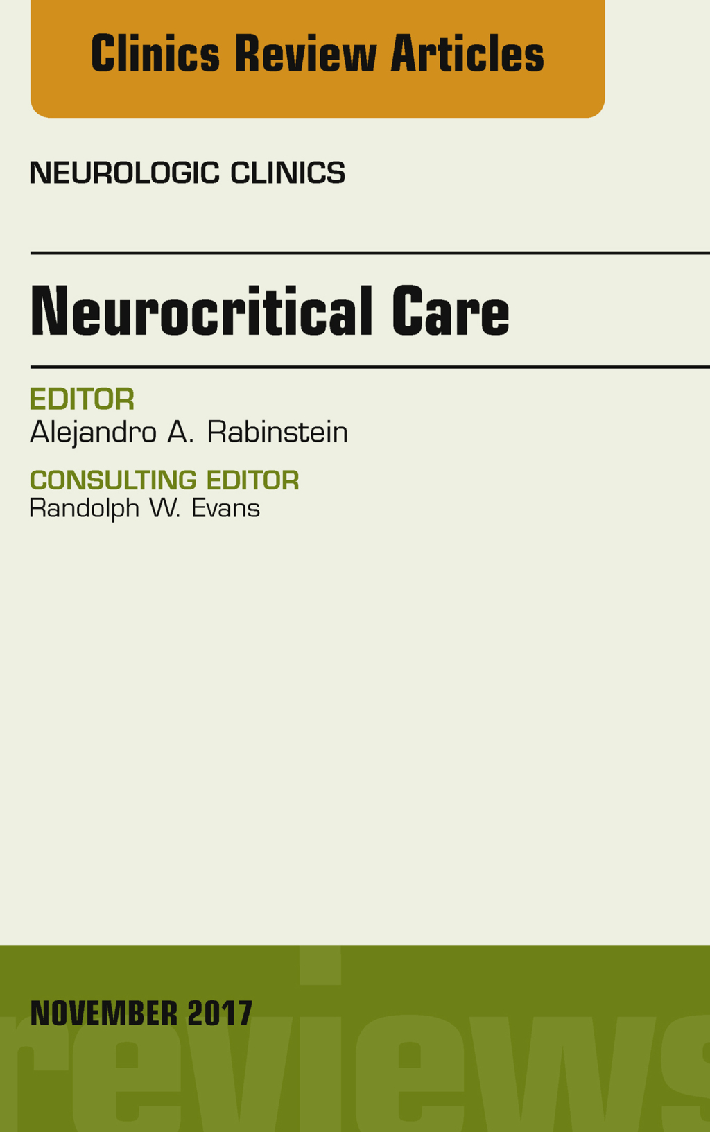 Neurocritical Care, An Issue of Neurologic Clinics  â€“ PDF/EPUB Version Downloadable