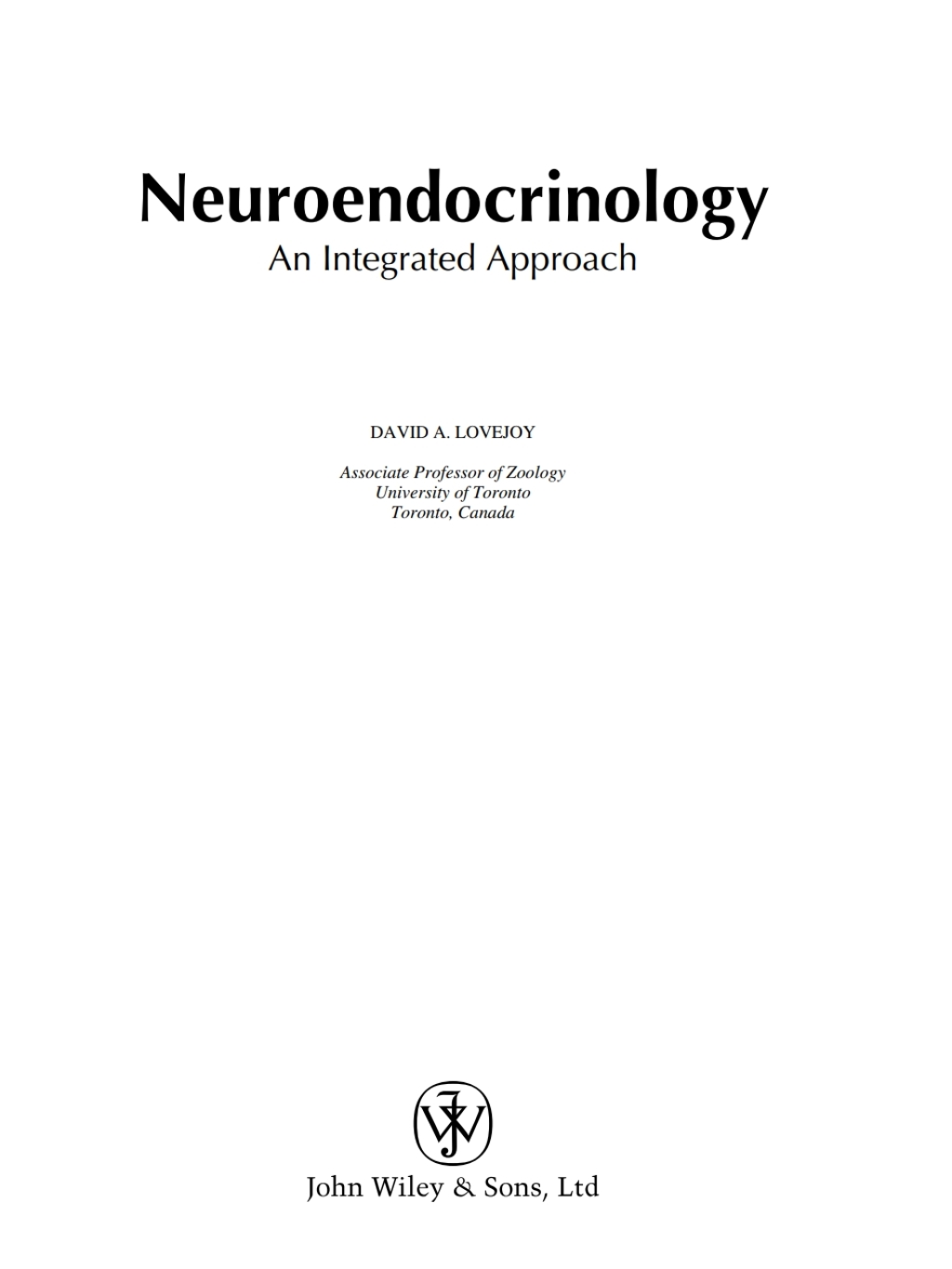 Neuroendocrinology An Integrated Approach 1st Edition â€“ PDF/EPUB Version Downloadable