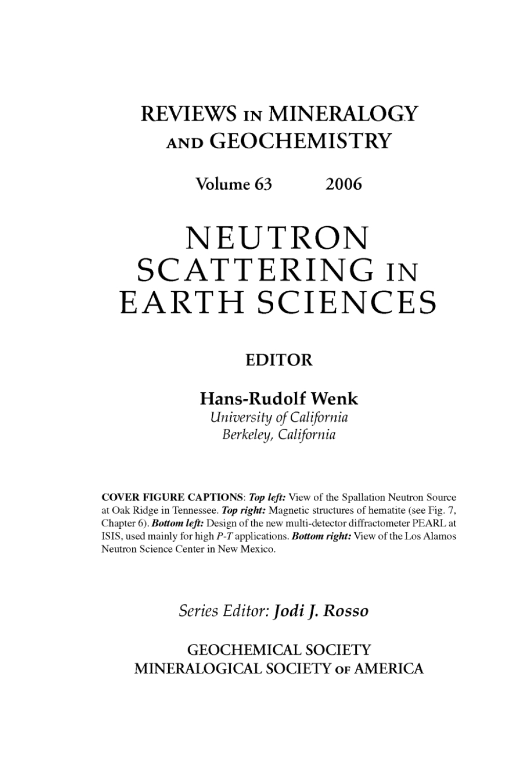 Neutron Scattering in Earth Sciences 1st Edition â€“ PDF/EPUB Version Downloadable