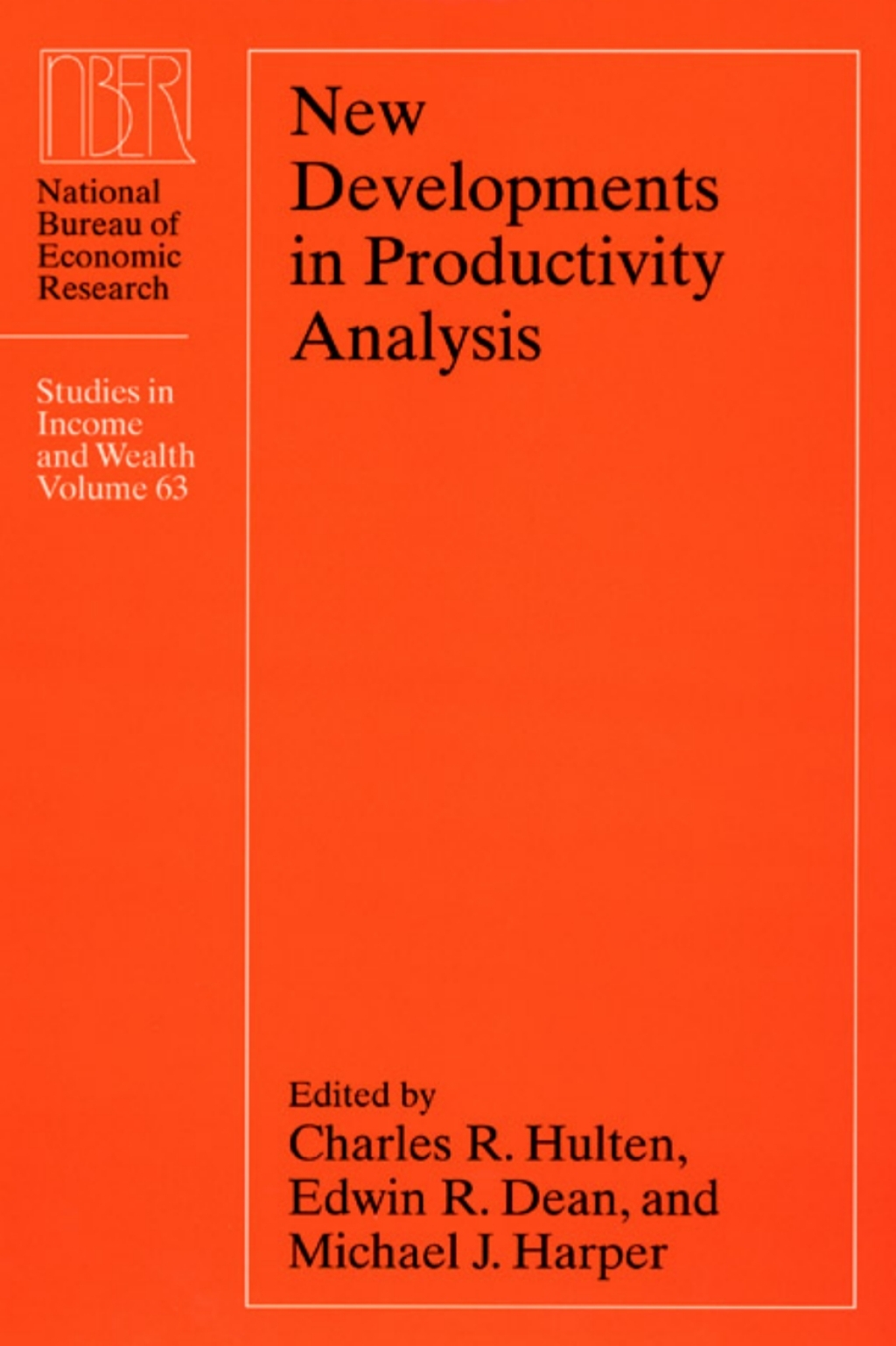 New Developments in Productivity Analysis 1st Edition â€“ PDF/EPUB Version Downloadable