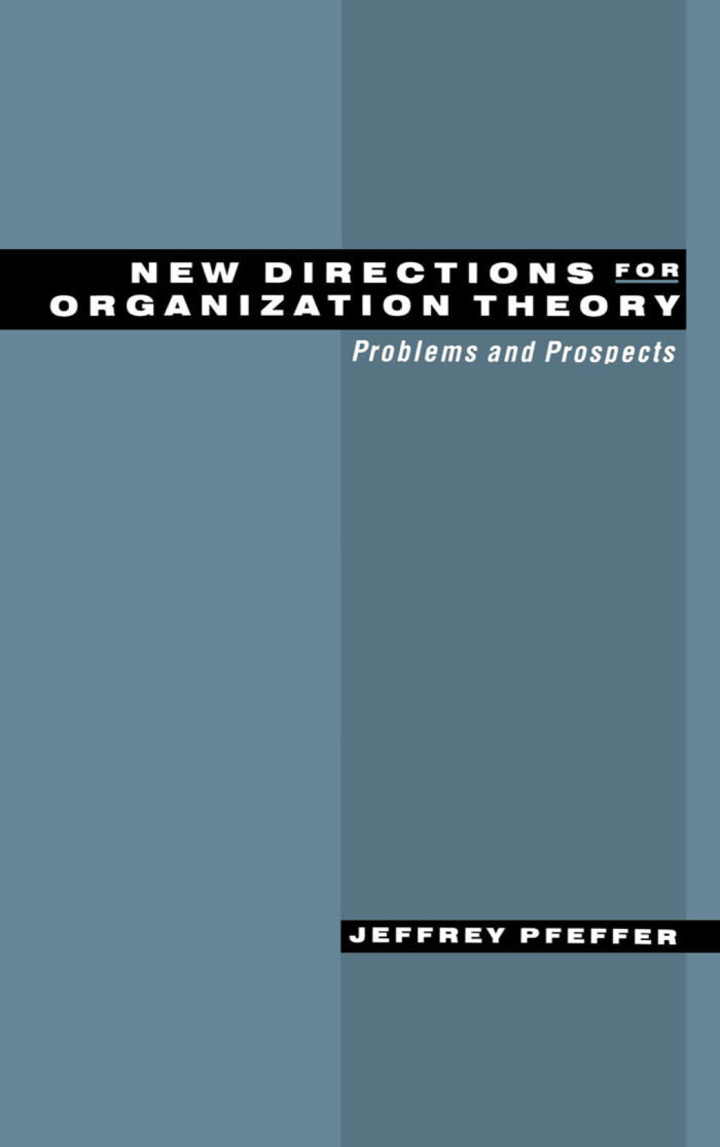New Directions for Organization Theory Problems and Prospects  â€“ PDF/EPUB Version Downloadable
