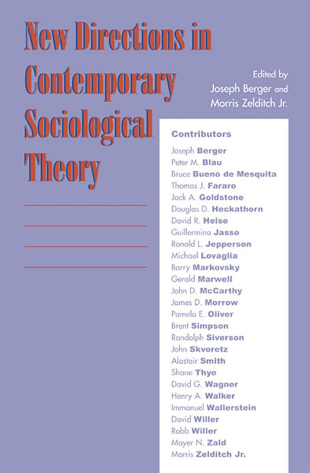 New Directions in Contemporary Sociological Theory 1st Edition â€“ PDF/EPUB Version Downloadable