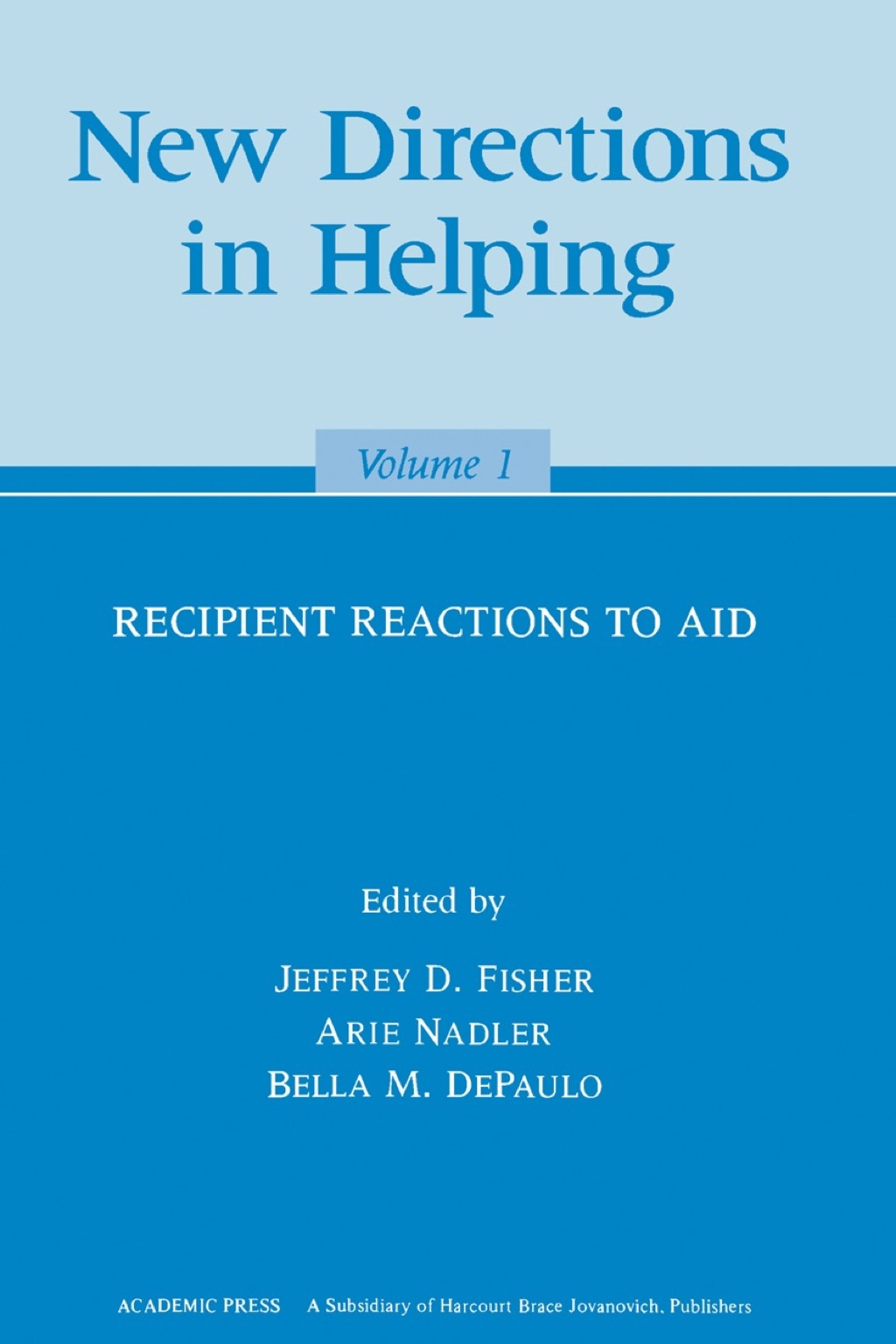 New Directions in Helping: Recipient Reactions to Aid 1st Edition â€“ PDF/EPUB Version Downloadable