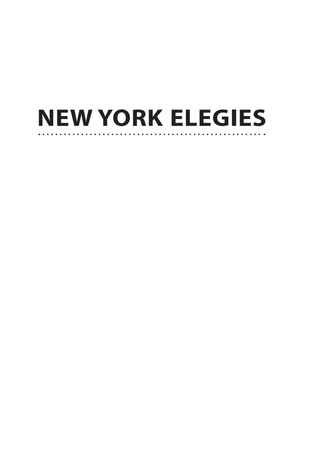 New York Elegies Ukrainian Poems on the City  â€“ PDF/EPUB Version Downloadable