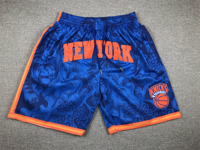 New York Knicks Royal 2023 Lunar New Year Hardwood Classics Shorts - Basketball Shorts Store