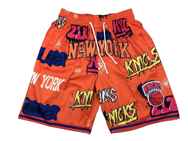 New York Knicks Slap Sticker Swingman Shorts - Basketball Shorts Store