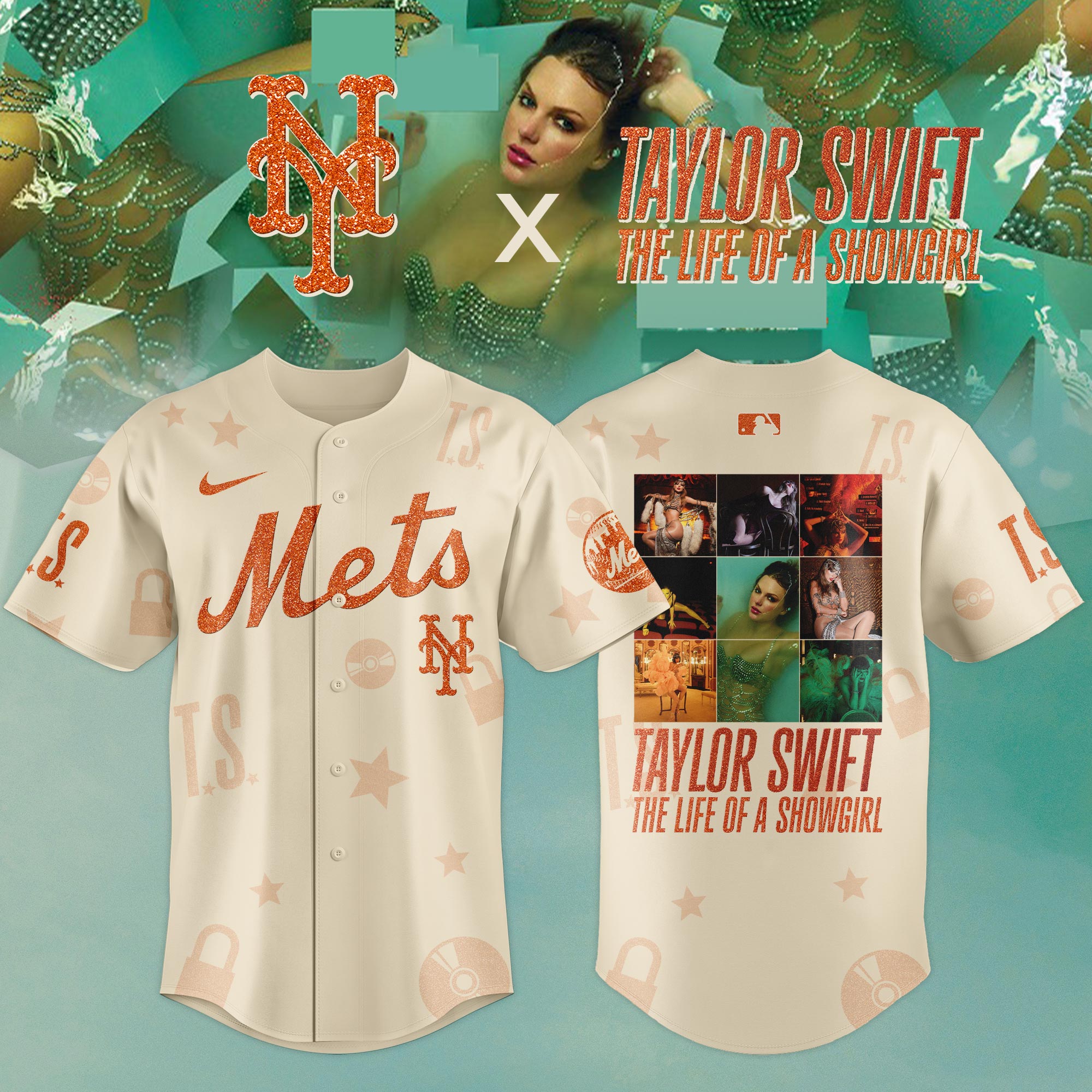 New York Mets MLB x Taylor Swift â€œThe Life of a Showgirlâ€ 2025 Limited Editions Baseball Jersey