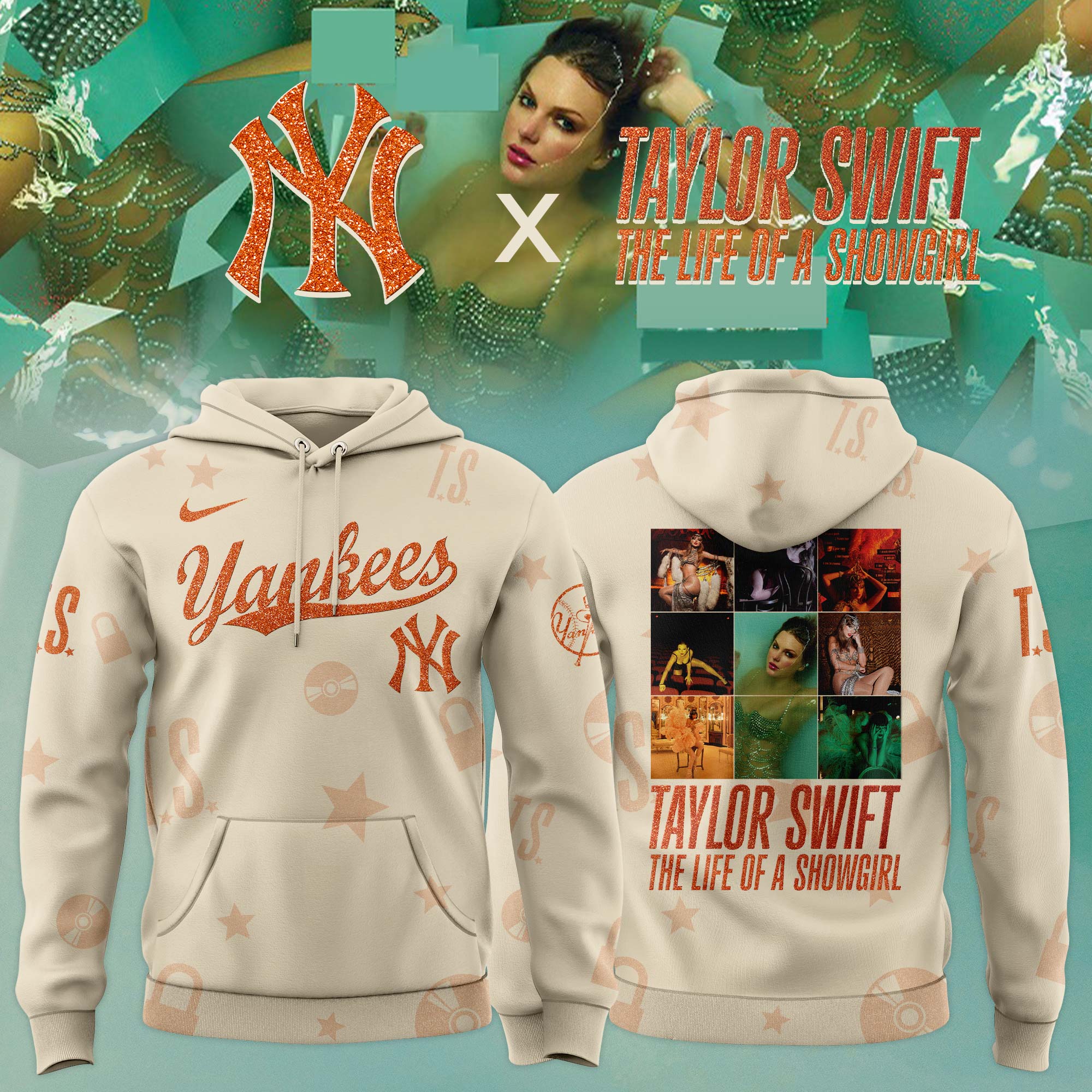 New York Yankees MLB x Taylor Swift â€œThe Life of a Showgirlâ€ 2025 Limited Editions Hoodie