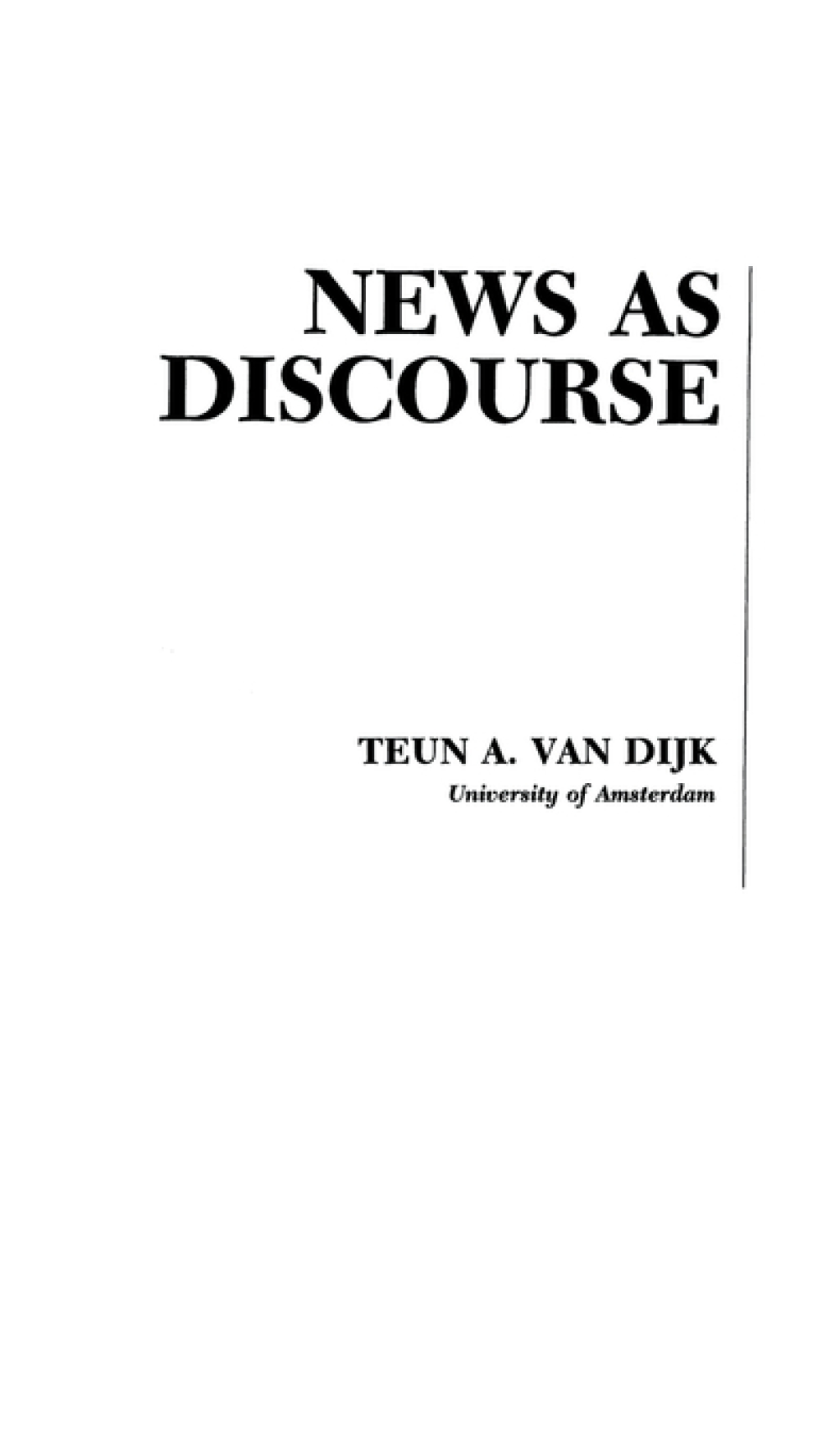 News As Discourse 1st Edition â€“ PDF/EPUB Version Downloadable