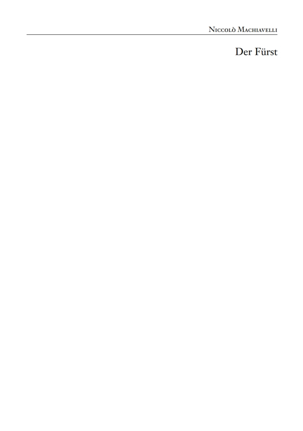 NiccolÃ² Machiavelli: Der FÃ¼rst 1st Edition â€“ PDF/EPUB Version Downloadable