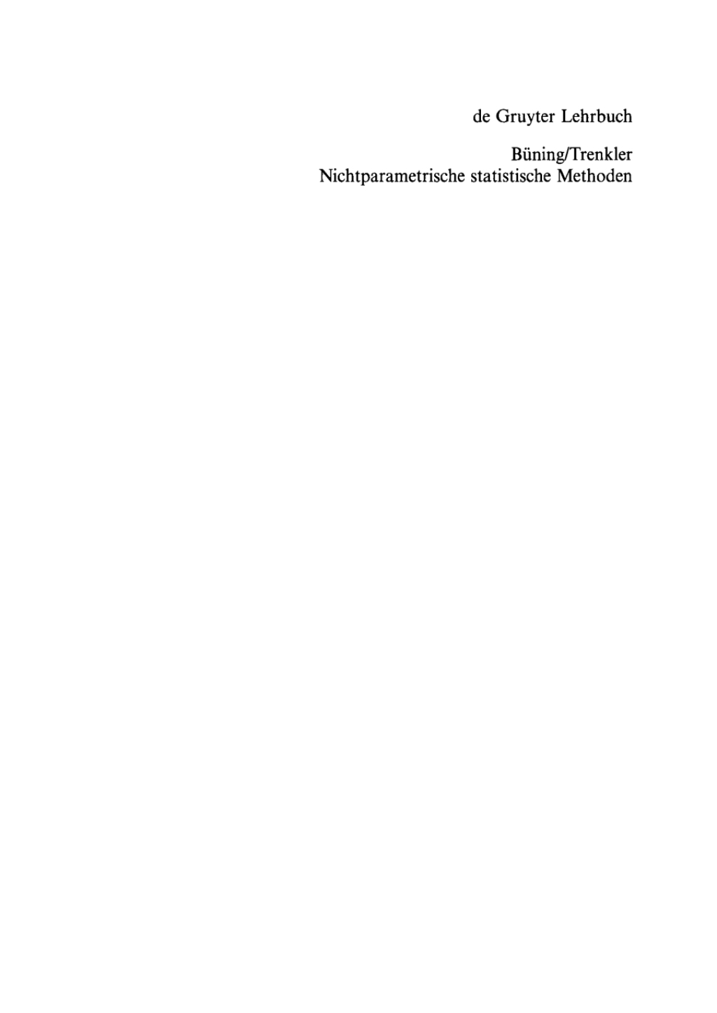 Nichtparametrische statistische Methoden 2nd Edition â€“ PDF/EPUB Version Downloadable