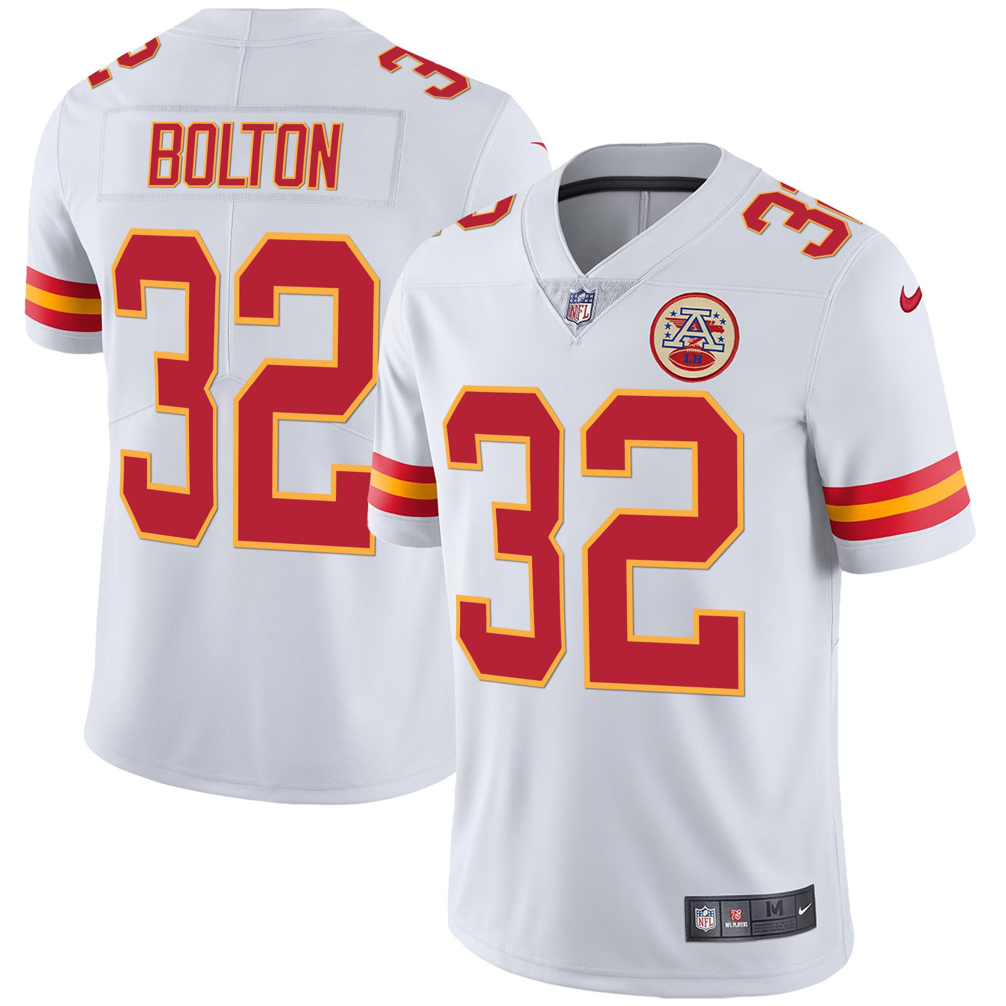 Nick Bolton Men's Kansas City Chiefs Player Vapor White Jersey - All Stitched