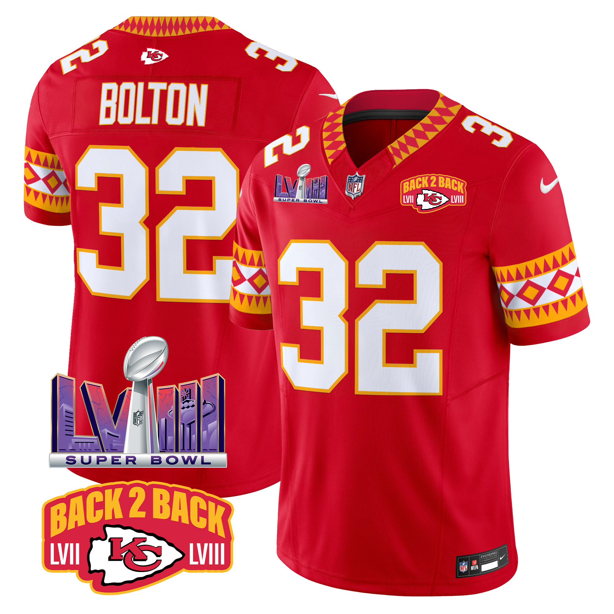 Nick Bolton Men's Kansas City Chiefs Special Vapor Limited Red Jersey - All Stitched