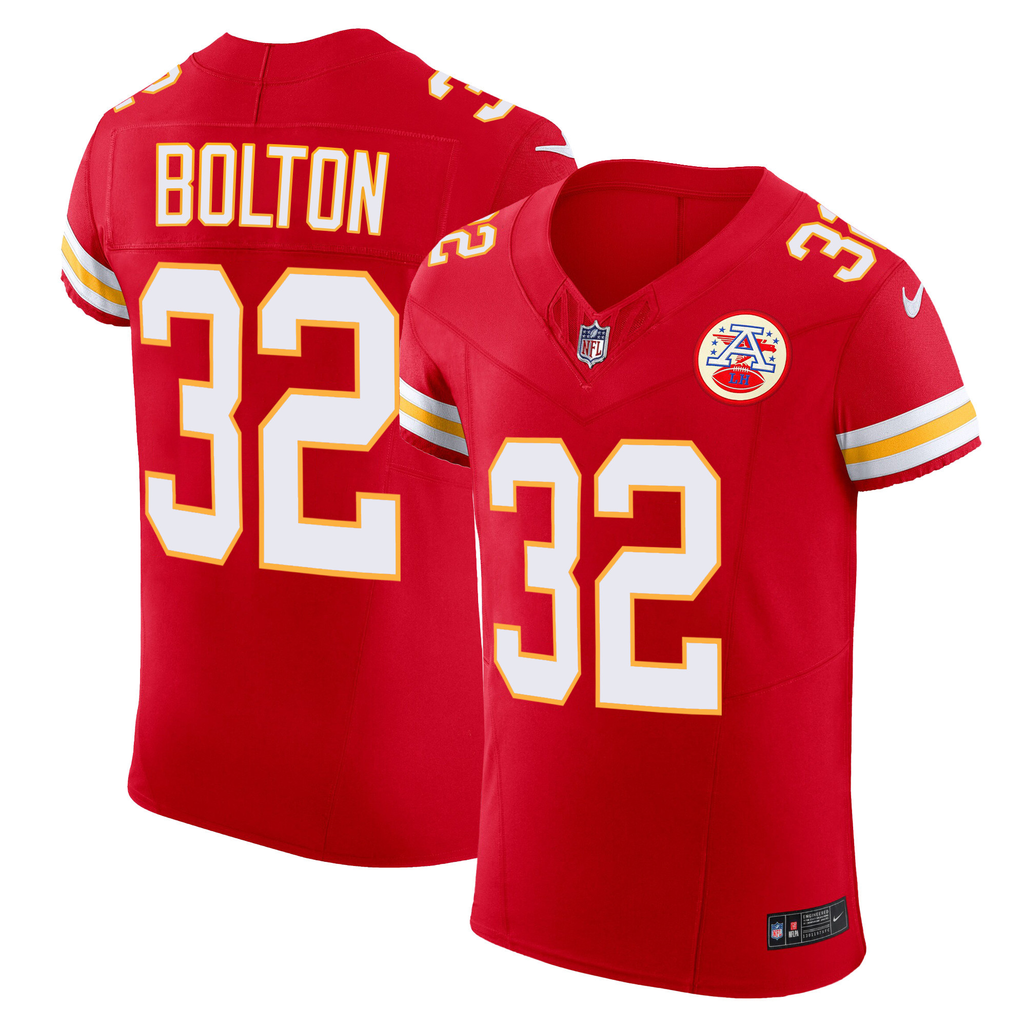 Nick Bolton Men's Kansas City Chiefs Vapor Elite Red Jersey - All Stitched
